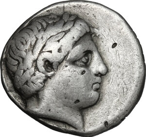 obverse: Kings of Paeonia.  Patraos (335-315 BC).. AR Tetradrachm, Damastion mint