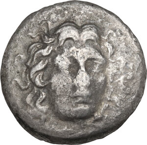 obverse: Uncertain mint.  Pseudo-Rhodian coinage.. AR Drachm, Straton magistrate, 2nd century BC