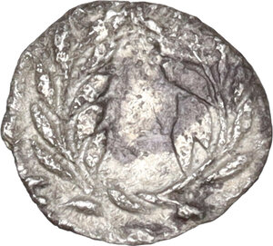 reverse: Aeolis, Elaia. AR Hemiobol, 450-400 BC