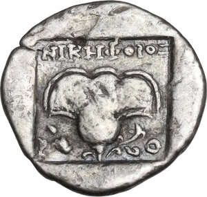 reverse: Islands off Caria, Rhodes. AR Drachm, 88-85 BC