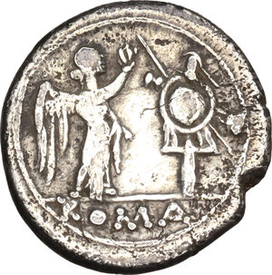 reverse: Anonymous.. AR Victoriatus, uncertain Campanian mint (?), 203-202 BC
