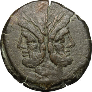 obverse: A. Caecilius.. AE As, c. 169-158 BC