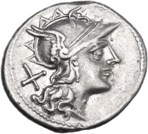 obverse: Atilius Saranus.. AR Denarius, 155 BC