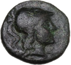 obverse: Southern Apulia, Rubi.. AE 11 mm. c. 300-225 BC