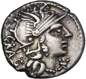 obverse: L. Antestius Gragulus. AR Denarius, 136 BC