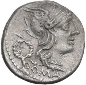 obverse: T. Cloelius. AR Denarius, 128 BC
