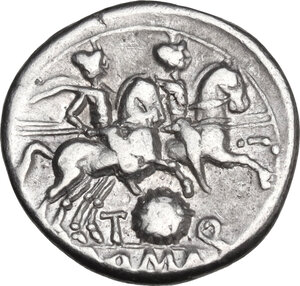 reverse: L. Manlius Torquatus.. AR Denarius, mint moving with Sulla, 82 BC