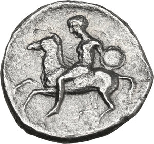 obverse: Southern Apulia, Tarentum. AR Nomos, 380-340 BC