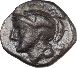 obverse: Southern Apulia, Tarentum. AR Diobol, 380-334 BC