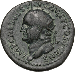 obverse: Vespasian (69-79).. AE Dupondius, 74 AD