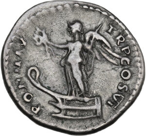 reverse: Vespasian (69 -79).. AR Denarius