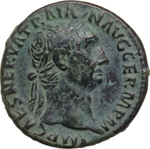 obverse: Trajan (98-117).. AE As, 98-99