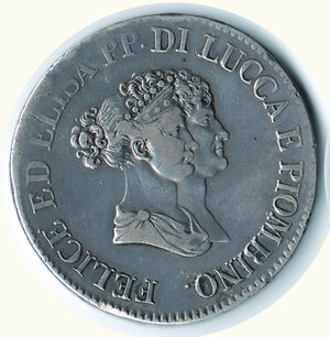 obverse: LUCCA E PIOMBINO - Felice ed Elisa - 5 Fr 1805 - Busti grandi.