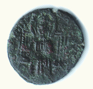 reverse: MESSINA Ruggero II ( 1113-1130) Doppio Follaro D/Ruggero stante; R/Il Cristo assiso di fronte SP 53 - g.4,82.