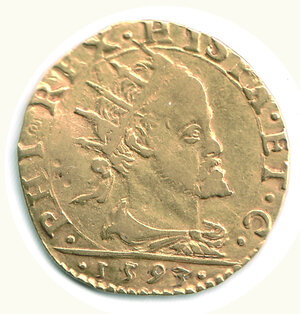 obverse: MILANO - Filippo II - Doppia 1593 - MIR 301/10.