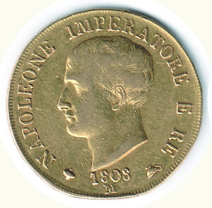 obverse: MILANO - Napoleone I - 40 Lire 1808