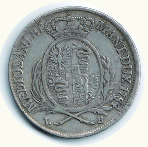 reverse: MILANO - Giuseppe II (1780-1790) - ½ Scudo 1784.