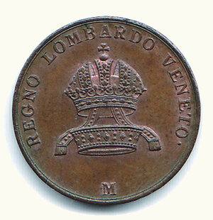 obverse: MILANO - Francesco I - 5 Cent. 1822 - Parziale Rame rosso.