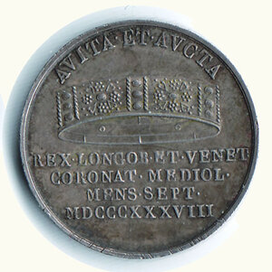 reverse: MILANO - Ferdinando I - Lira o Medaglia dell’incoronazione 1838.