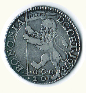 obverse: BOLOGNA - Clemente X (1670-1676) – Lira; D/ Stemma pontificio; R/ Leone vessillifero.