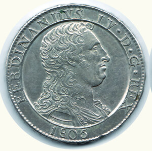 obverse: NAPOLI - Ferdinando IV (1759-1815) - Piastra da 120 Gr 1805