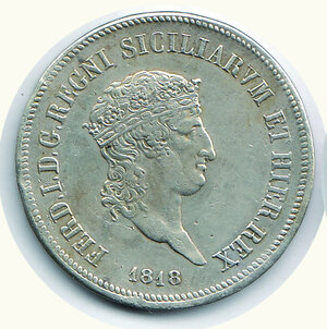 obverse: NAPOLI - Ferdinando I (1815-1825) - Piastra da 120 Gr. 1818.