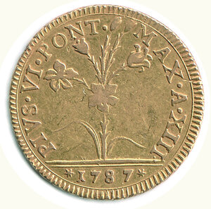 reverse: BOLOGNA - Pio VI (1775-1799) - Quadrupla 1787.