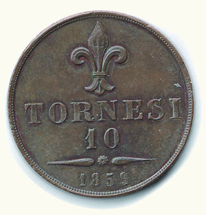 reverse: NAPOLI - Francesco II - 10 Tornesi 1859.