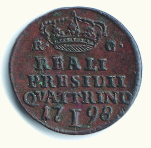 reverse: ORBETELLO - Reali presidi toscani - 1 Quattrino 1798