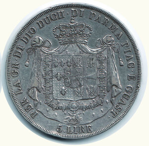 reverse: PARMA - Maria Luigia - 5 Lire 1832.