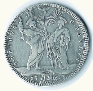 obverse: ROMA - Benedetto XIV - Testone 1773