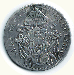 obverse: ROMA - Sede vacante 1774 - Mezzo Scudo