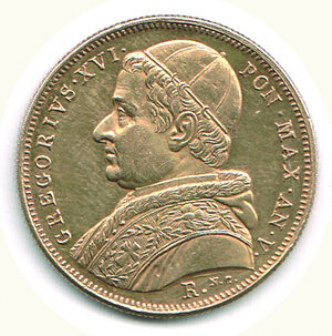 obverse: ROMA - Gregorio XVI (1831-1846) - 10 Scudi 1835.