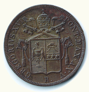 obverse: ROMA - Gregorio XVI (1831-1846) - Baiocco 1835.