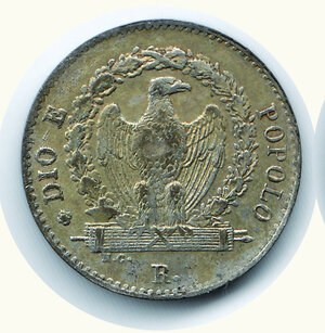 obverse: ROMA - II REPUBBLICA Romana 1849 - 8 Baiocchi - Piccola debolezza centrale da conio - Argentatura completa.