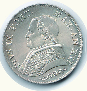 obverse: ROMA - Pio IX - Lira 1866 - Busto piccolo.