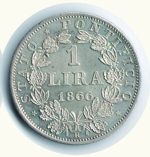 reverse: ROMA - Pio IX - Lira 1866 - Busto piccolo.