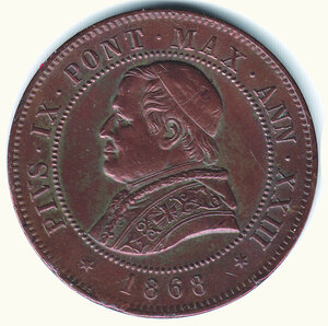 obverse: ROMA - Pio IX (1846-1878) - 4 Soldi 1868 - A. XXIII