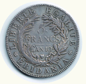 reverse: TORINO - REPUBBLICA piemontese - 5 Fr. An 10.