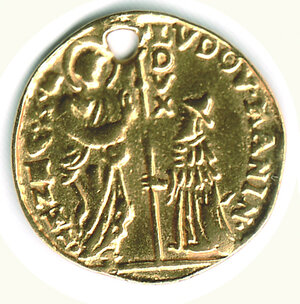 obverse: VENEZIA - Ludovico Manin - Zecchino in alta conservazione, ma forato.