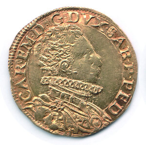 obverse: SAVOIA - Carlo Emanuele I - Doppia