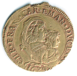 obverse: SAVOIA - Carlo Emanuele II - Reggenza - Quadrupla