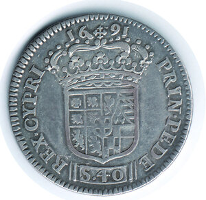 reverse: SAVOIA - Vittorio Amedeo II Duca - 2 Lire 1691