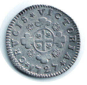 reverse: SAVOIA - Vittorio Amedeo II - Reale Sardo 1727