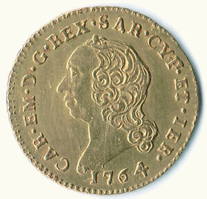 obverse: CARLO EMANUELE III - Mezza Doppia nuova 1764