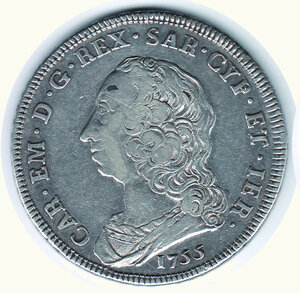 obverse: CARLO EMANUELE III - Scudo da 6 Lire