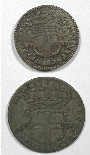 reverse: CARLO EMANUELE III - Lotto di 2 monete