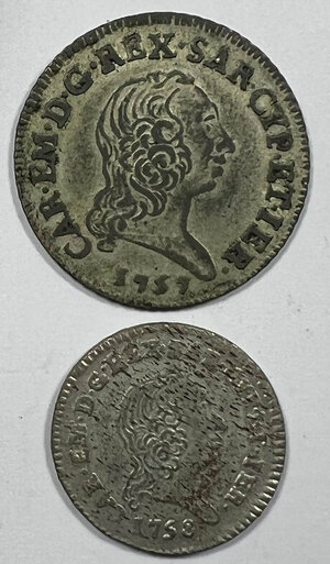 obverse: CARLO EMANUELE III - 7,6 Soldi e 2,6 Soldi