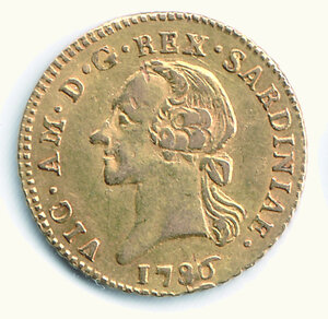 obverse: VITTORIO AMEDEO III - Mezza Doppia 1786