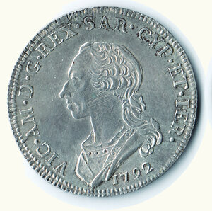 obverse: VITTORIO AMEDEO III - Mezzo Scudo 1792